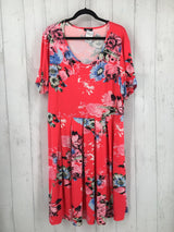 4x s/s floral dress