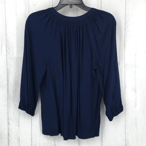 L elbow slv v-neck top