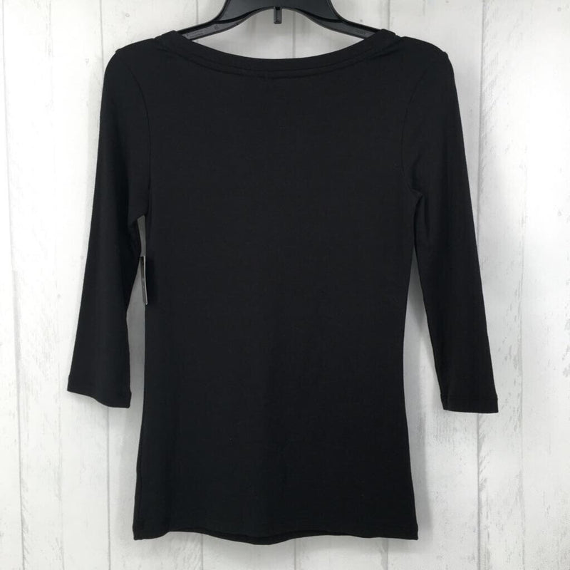 NWT M elbow slv scoop neck top