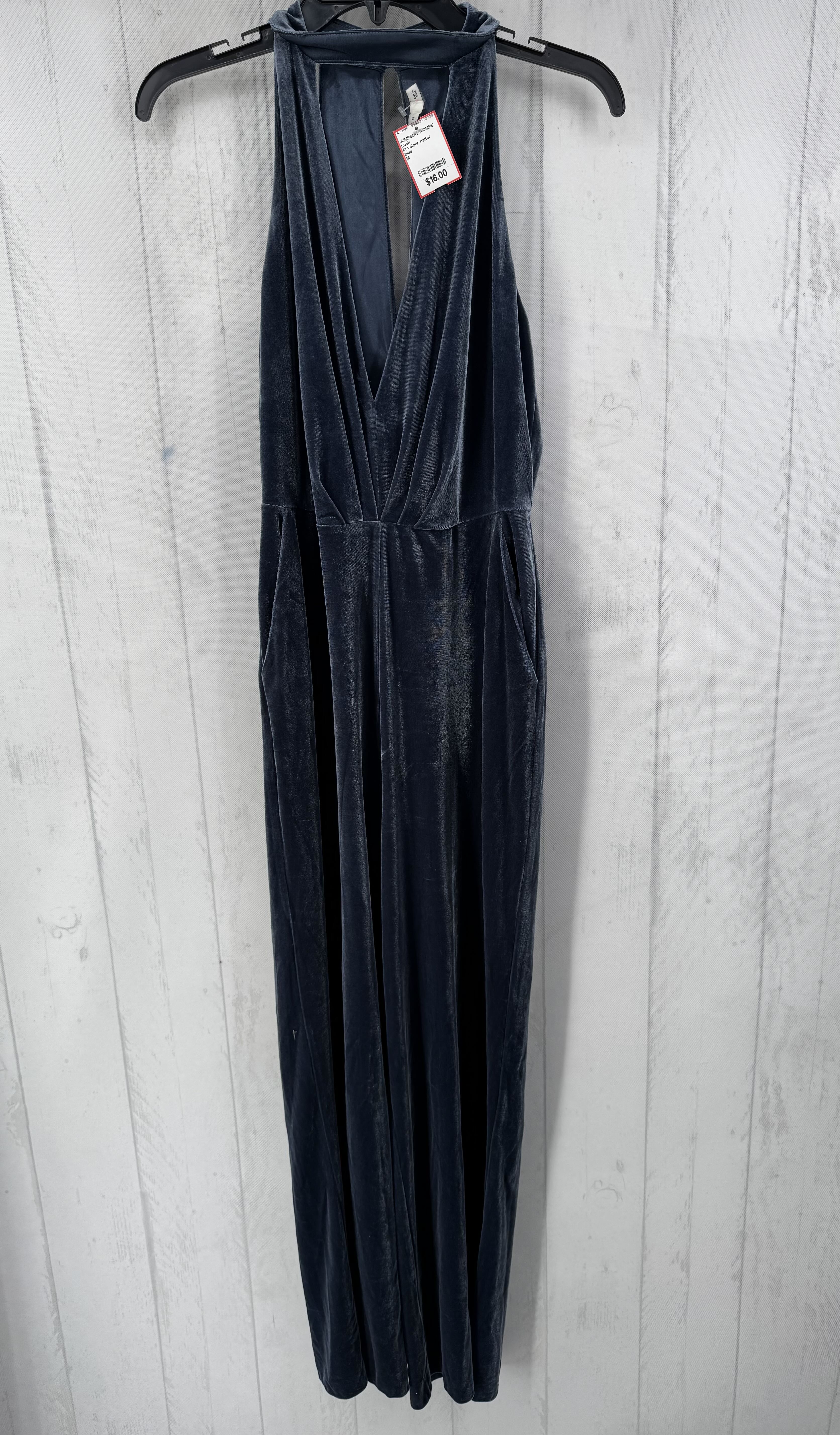 M velour halter jumper