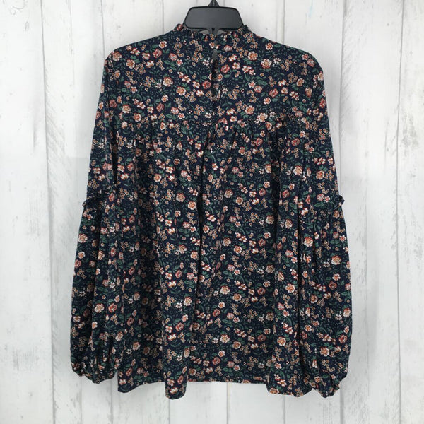 L l/s ruffle floral top