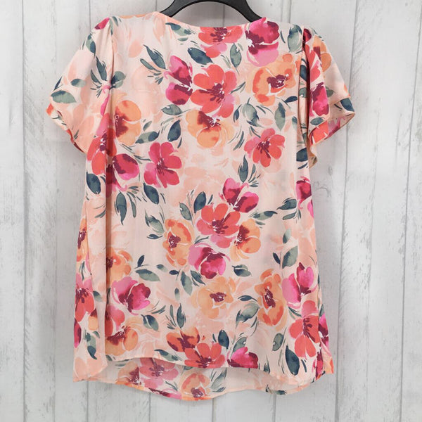 NWT M ruffled sleeve floral top