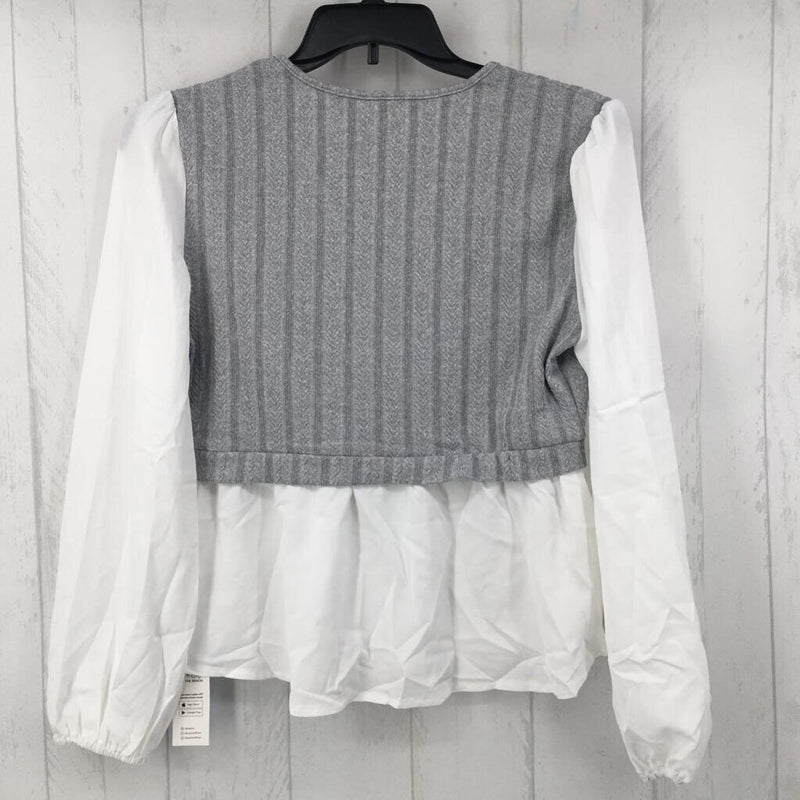 NWT L l/s layer v-neck sweater