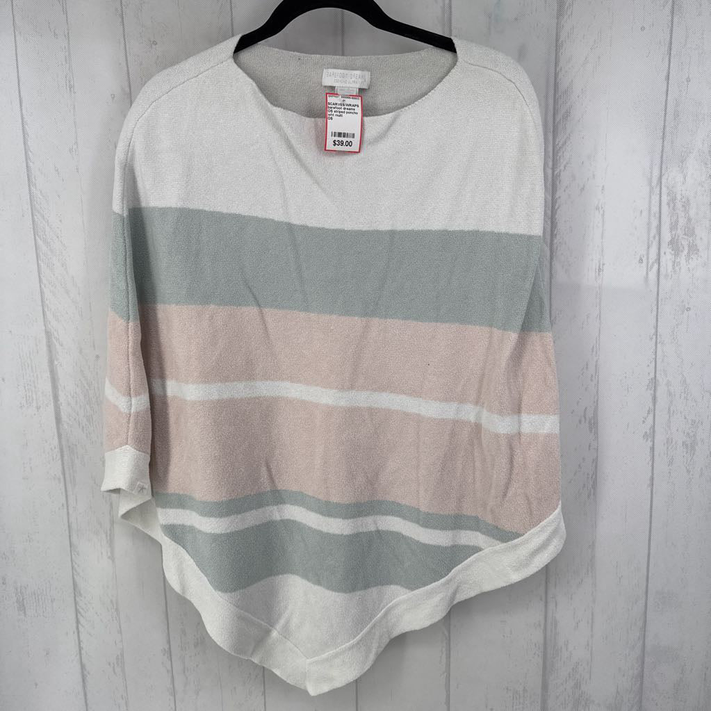 OS striped poncho
