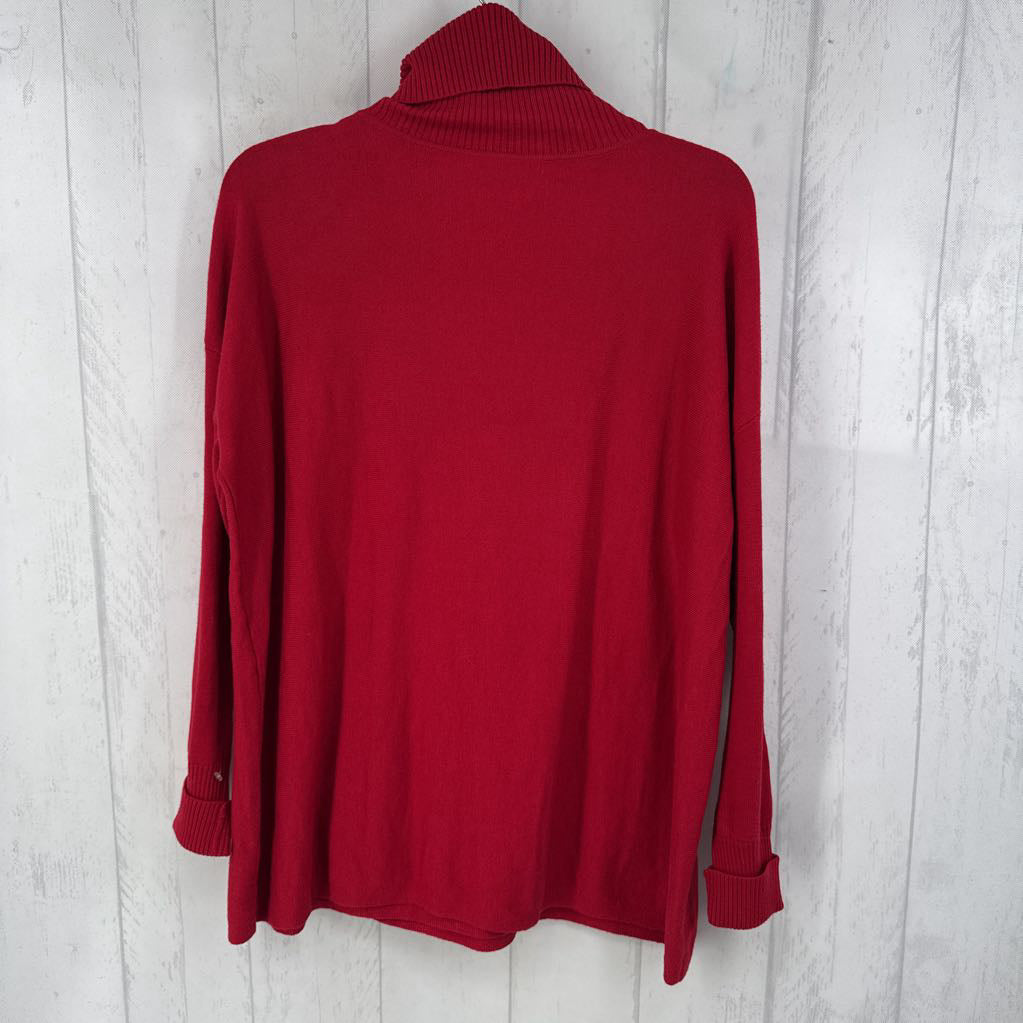 NWT M l/s t-neck wrap sweater