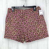 4 printed linen blend shorts