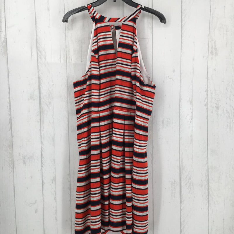 R89 XL Halter neck striped dress