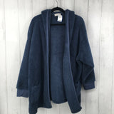 1x fleece l/s open cardigan