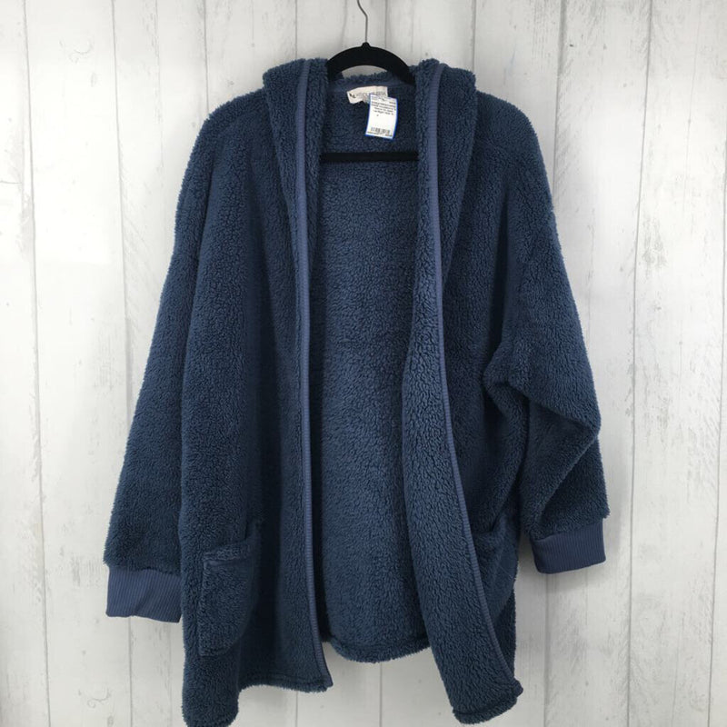 1x fleece l/s open cardigan