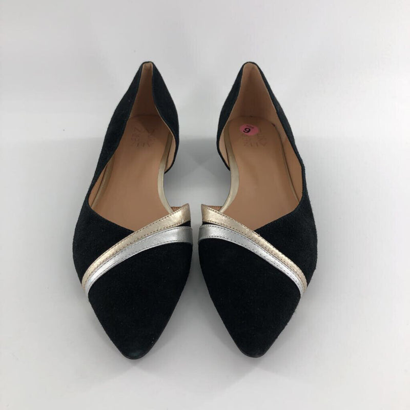 R125 9 suede side cutout flats