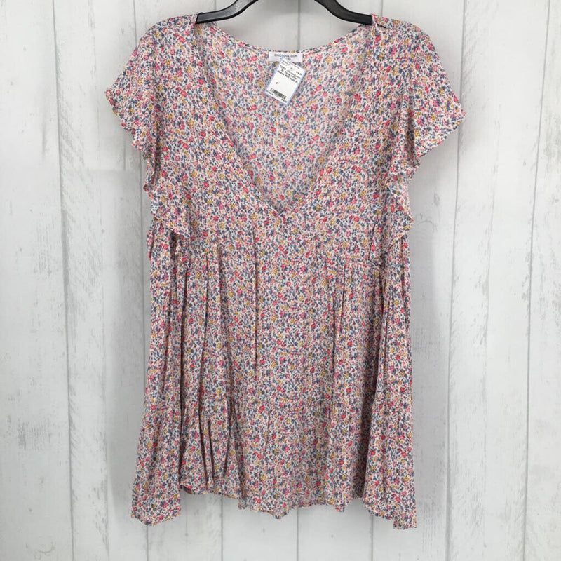 XL Floral ruffle sleeve