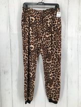 L animal print drawstring pants