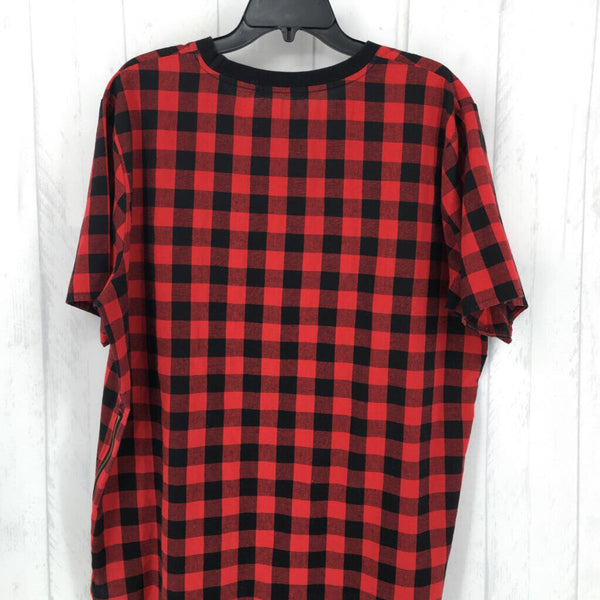 XL s/s Buffalo check zip sides