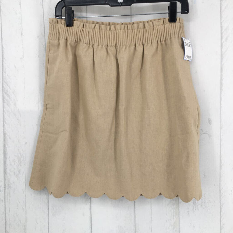 R69 8 Stretch scallop hem skirt