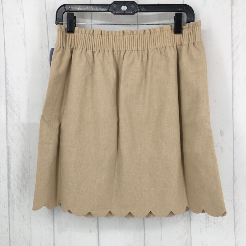 R69 8 Stretch scallop hem skirt