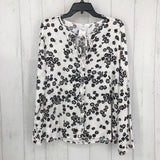 NWT L l/s flower print top