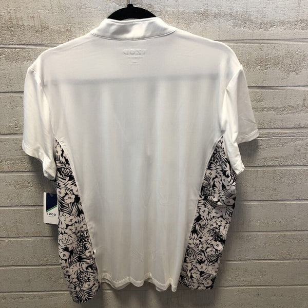 R60 XXL s/s print sides quarter zip top