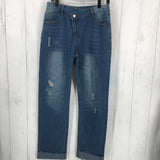 L cuff wide leg jeans