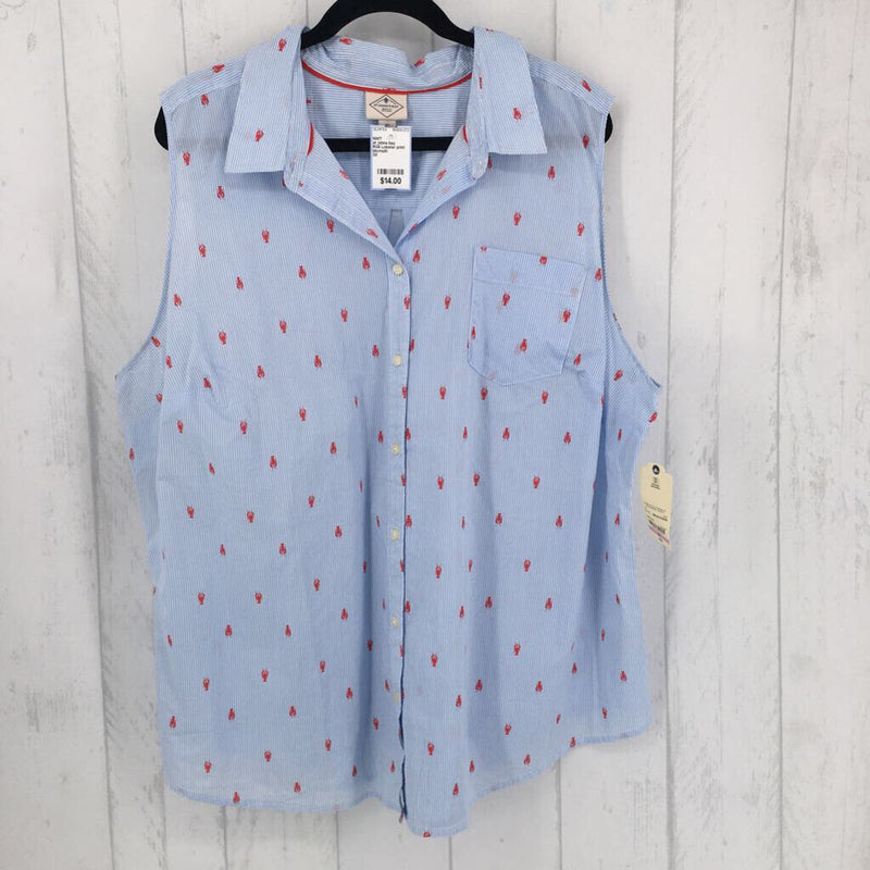 R34 Lobster print slvls top