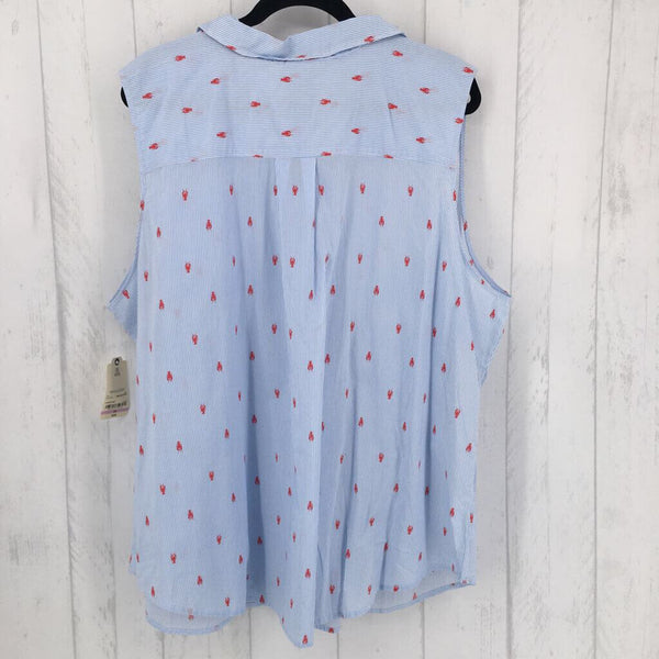 R34 Lobster print slvls top