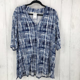 R49 3X Printed V neck S/S