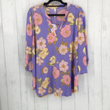 NWT 2x 3/4slv flower print top