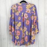 NWT 2x 3/4slv flower print top