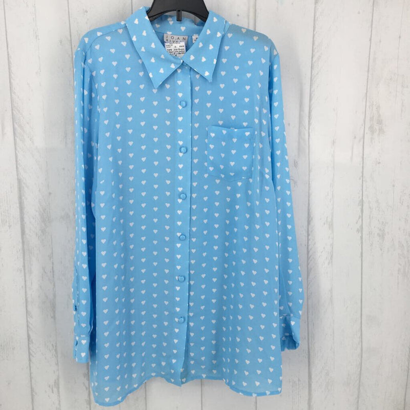 M Heart print button down L/S