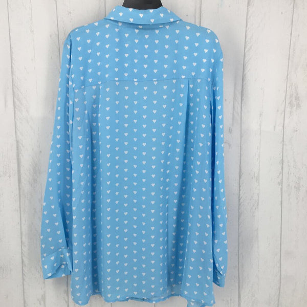 M Heart print button down L/S