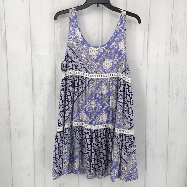 S Lace trim flo print slvls