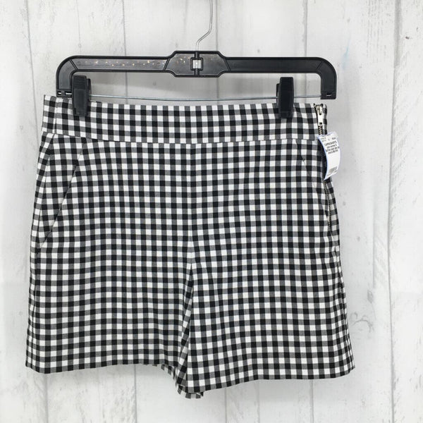 S Buffalo plaid side zip shorts