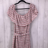 22/24 Marled striped Ruffle top/ belted