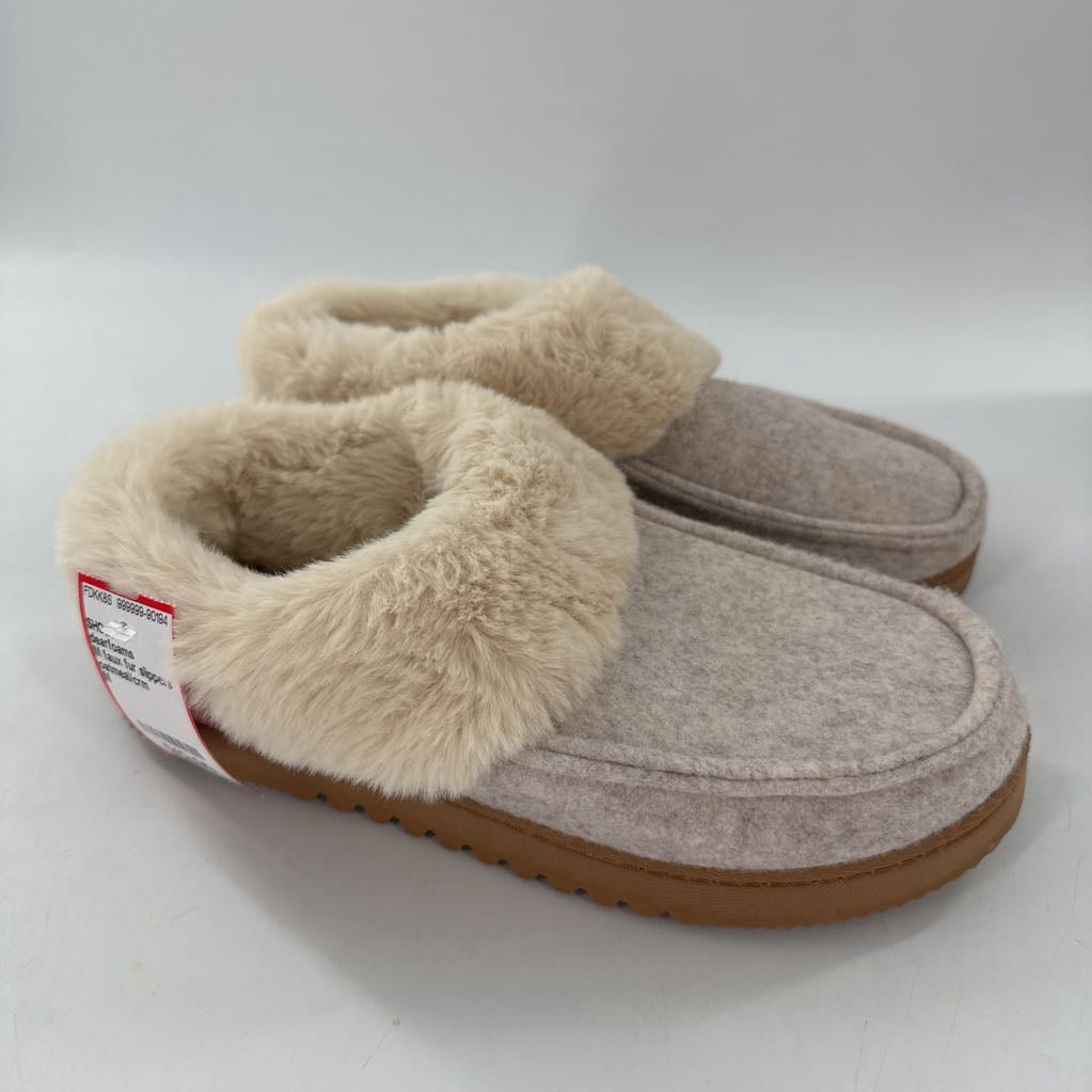 M faux fur slippers