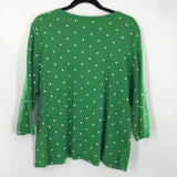 2x elbow slv polka dot top