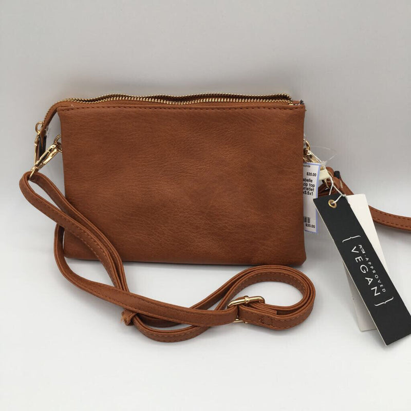 NWT vegan zip top crossbody/wristlet