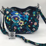 flap floral crossbody w/ slip pockets