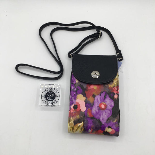 zip around floral phone crossbody