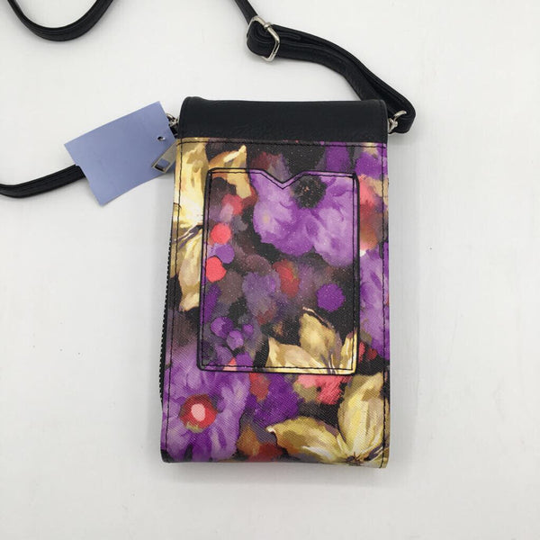 zip around floral phone crossbody