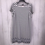 L Striped lace hem S/S