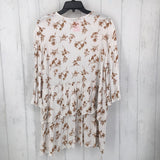 L Ruffle flo print cardigan