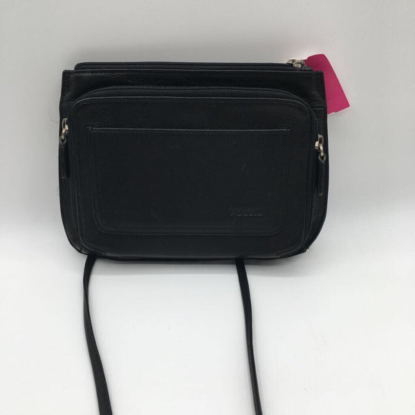 Leather multi pocket crossbody