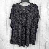 3X Marled round neck S/S tee