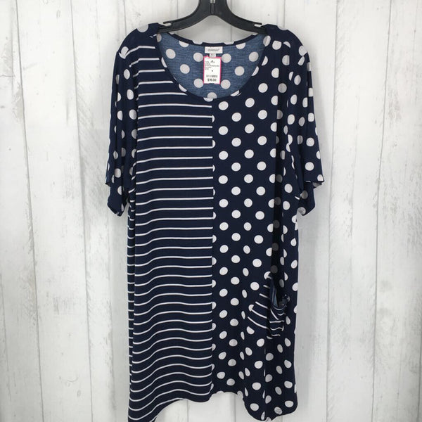 22/24 Striped/polka dot S/S tunic