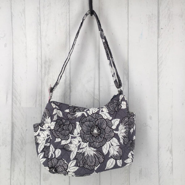 Quilted floral shoulder bag