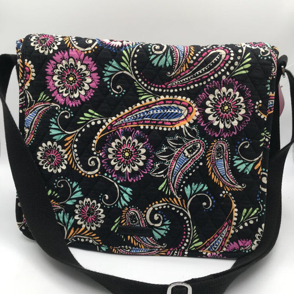 floral/paisley flap messenger bag