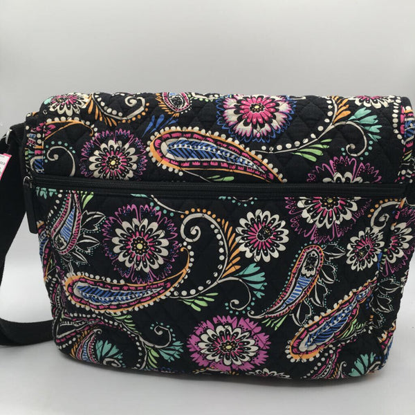 floral/paisley flap messenger bag