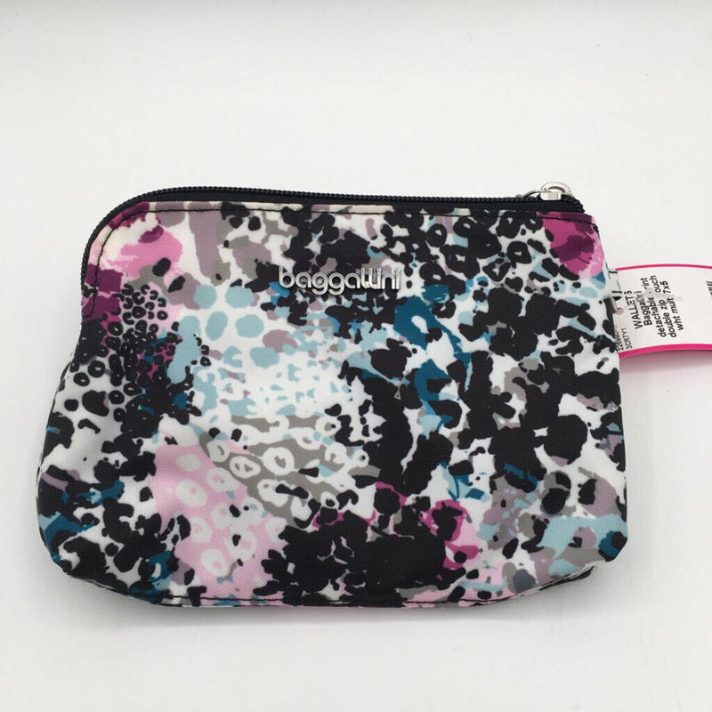 detachable print double zip pouch