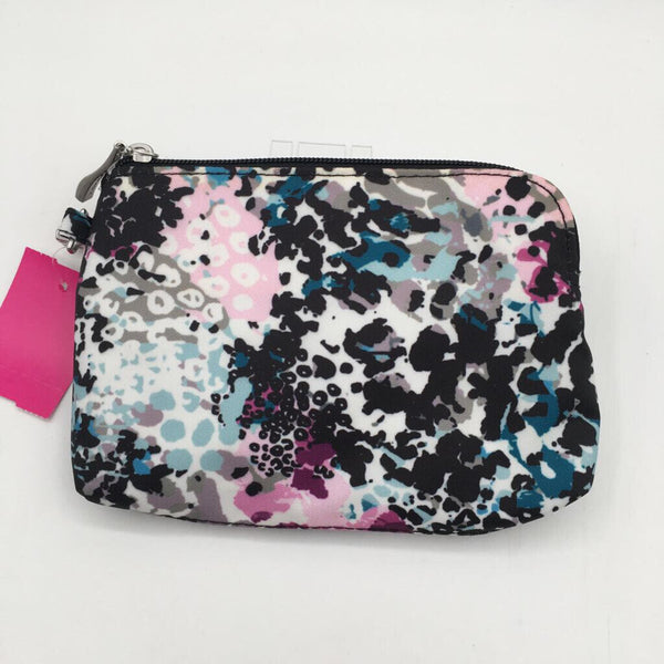 detachable print double zip pouch