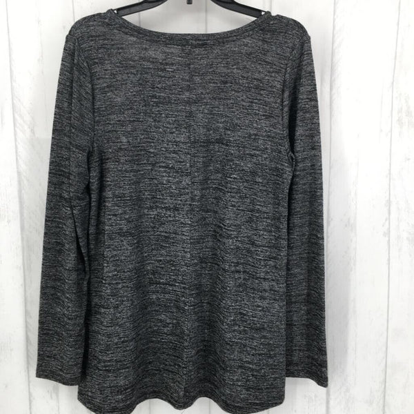 L Marled scoop neck L/S