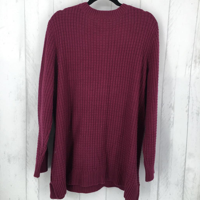 18/20 (L) Textured V neck side buttoned L/S